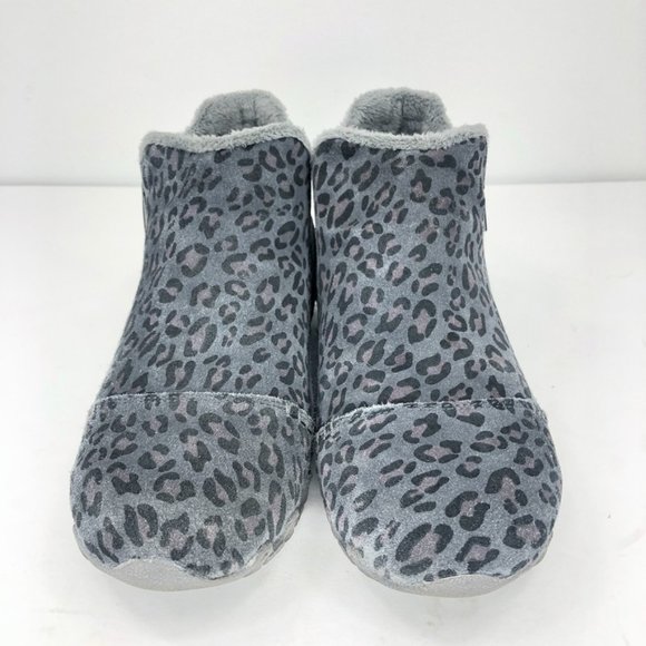 Skechers Earthy Chic Suede Biker Ankle Boots, Grey Leopard, Women's 8.5 Wide - Picture 2 of 8